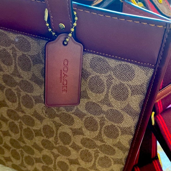 COACH TAN TRUFFLE /RUST LARGE CROSSBODY BAG NWT final price - Picture 3 of 17